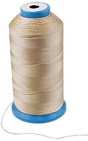 SunaOmni Bonded Nylon Sytråd Stark Sytråd för Utomhus Lädersäten Fickor Stoppning och Symaskin Handsömmar (Beige)