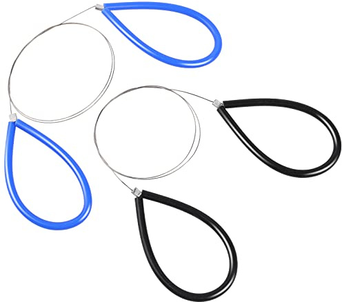 Clay Cutters Wire Steel Wire Clay Cutter Cutting Pottery Tools Cut Off Tools for Clay Artists with Black and Blue Handle Pottery Wheel Wire Tools 2 Pcs