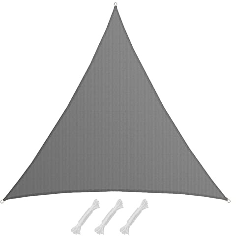 AMANKA Toldo Vela Triangular 8x8x8 m - 90% Protección UV - Toldo Permeable para Exterior - Tela Toldo Sombra - Toldo para Pergola - Tela Solar Exterior Lona Camping Sombra Toldos de Piscinas Toldo 8m