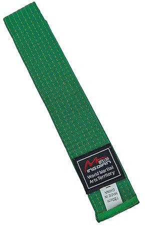 MingQian Taekwondo-Gürtel, Karate, Judo, Aikido-Kampfsport-Zubehör, Farbgrad: Weiß, Gelb, Grün, Blau, Rot, Schwarz, Taillenbreite 4 cm, Länge 200-320 cm (280 cm, Grün)