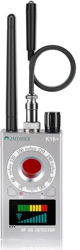 JMDHKK Rilevatore di Telecamere Nascoste, Localizzatore di Telecamere Spia, Rilevatore di Dispositivi di Ascolto per la Sicurezza in Casa, in Ufficio, in Hotel e in Viaggio (Argento)