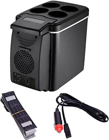 Kühlschrank für Auto, tragbar, 6 l, 10 l, isolierte Kühlbox, 12 V, elektrischer Kühlkompressor mit Kabel, Camping-Kühlschrank für Reisen