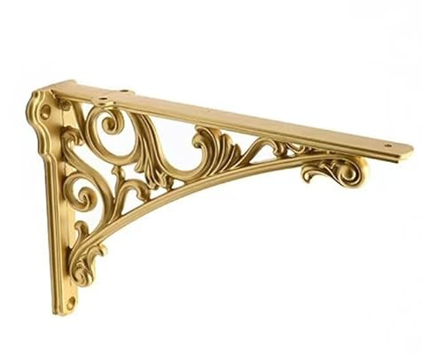 CABDM Dekorative Regalhalterung, 30,5 cm, antikes Gold, Halterungen für Regale, solide, robuste Vintage-DIY-Projekte, Hardware im Lieferumfang enthalten, 2 Stück