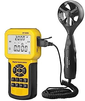 Anémomètre Numérique Volume D'air Compteur De Vitesse Testeur Mesures De Vitesse Du Vent Compteur Volume Tachymètre