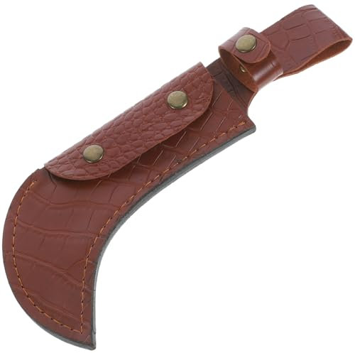 OFFSCH Pu Leder Cutter Schutzcover Für Scimitar Messer Präzise Schnittabdeckung Kratzfest Und Sicher Ergonomisch Für Obst Gemüsemesser Praktisches Zubehör Für Unterwegs