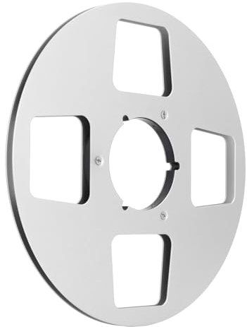 Carrete de Cinta Vacío de 1/4 de 10,5 Pulgadas, Carrete de Cinta Abierto de Repuesto de 4 Orificios para Reproductor de Casete de Carrete a Carrete (SILVER)