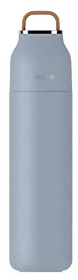 Jarra térmica de acero inoxidable para café, Taza térmica de acero inoxidable, botella de agua for viajes, termo, olla, botella de agua térmica, regalos, termo, olla aislante de 500 ml(Gray,500ML)