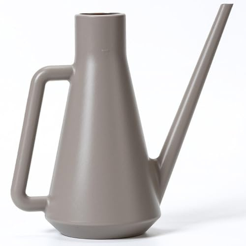 Vattenkanna Liten i Plast 1,8 L - Trädgårdsvattenkanna för Krukväxter - Vattenkanna med Smal Pip för Inomhusbruk och Utomhusbruk, Taupe | Blomvattenkanna av högkvalitativ plast, vattenkanna med lång pip för enkel bevattning