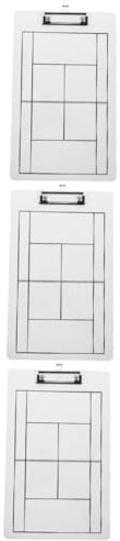 ibasenice Lot De 3 Tableaux Tactiques Fournitures De D'Entraînement À Sec Effaçables Pour Sports Équipement D'Entraînement Tennis Tableau De Compétition Tableau
