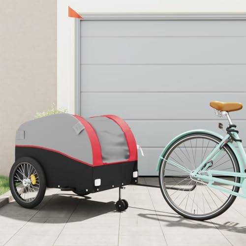 Générique Remorque de vélo Noir et Rouge 30 kg