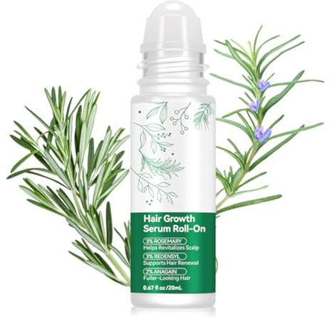 Haarpflege Serum Roll-On, 20ml Haarserum mit Rosemary gegen Haarausfall, Stärkt die Haarwurzeln, Fördert die Durchblutung & die Gesundheit der Haare, Täglichen Haarpflege, Leichtes Hair Serum