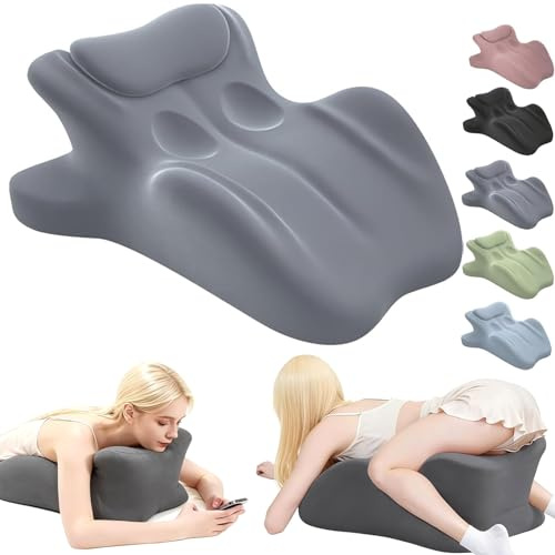 ZFFLYH Cuscino Ergonomico in Memory Foam per Il Riposo, Cuscino Multifunzionale in Memory Foam con Inclinazione di 27°, Cuscino A Cuneo Ergonomico in Memory Foam, Offre Supporto Sagomato,Grigio