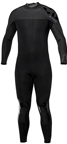 BARE 3/2MM Revel Men's Full Wetsuit | Combines Comfort and Flexibility | Made from a Blend of Neoprene and Laminate | Designed for All Watersports Including Scuba Diving and Snorkeling | Grey - L