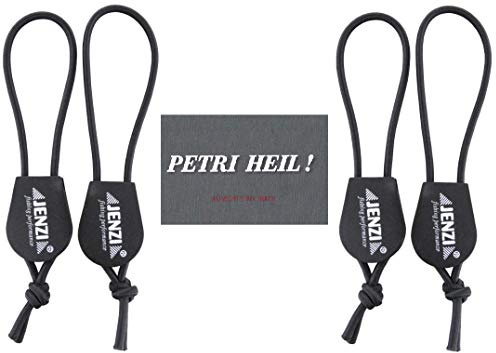 4 Stück von Jenzi Rutenband, verstellbar + gratis Petri Heil! Aufkleber