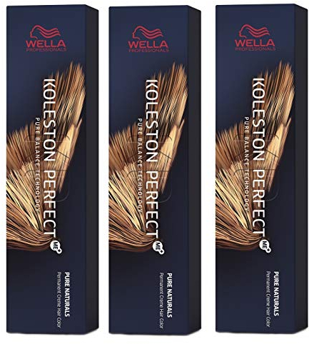 Wella 3 er Pack Koleston Perfect Me+ KP PURE NATURALS 7/00 mittelblond natur