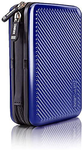 Duronic HDC3 / BE - Funda de Aluminio para Disco Duro Externo y Cables, Ligera y Protectora, Adecuada para Western, Toshiba, Buffalo, Hitachi, Seagate, Samsung Azul