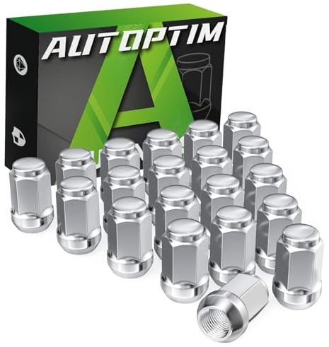 M12x1.5 Wheel Lug Nuts - Replacement for 2006-2020 Ford Fusion 2000-2018 Focus 2001-2023 Escape, 2006-2017 Jeep Compass Patriot, Chevy Equinox Malibu Aftermarket Wheel, 20PCS Chrome Closed End Lug Nut