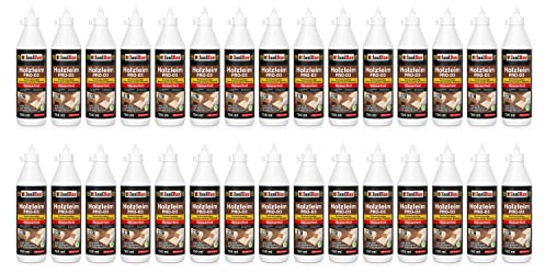 Isolbau Holzleim PRO-D3-30 x 750 ml (860 g) Extra starker Holzkleber für alle Holzarten, für Innen & Außen, Wasserfest, Lösemittelfrei