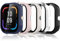 Bigqin 5 Stück Schutzhülle Kompatibel mit Amazfit GTS 4 Mini, Hard PC Hülle mit Displayschutzfolie, HD Ultradünne Case Cover mit gehärtetem Glas - Transparent, Schwarz, Blau, Rosa, Weiß