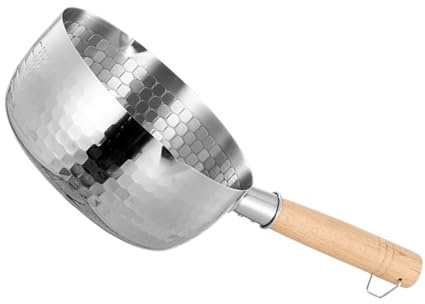 LIFKOME Edelstahl Milchtopf mit Holzgriff 22cm Kochgeschirr für Babybrei Kochtopf für Herdarten Geeignet