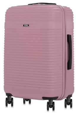 OCHNIK Handgepäck Koffer | Kabinenkoffer | Hartschalenkoffer | Reisekoffer | Material: ABS | Farbe: Puder Rosa | Maße: 55x40x20cm 33 Liter | 4 Rollen