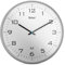 Mebus 13081 Horloge Murale Radio-pilotée silencieuse avec Cadre Gris et Cadran Blanc 30 cm