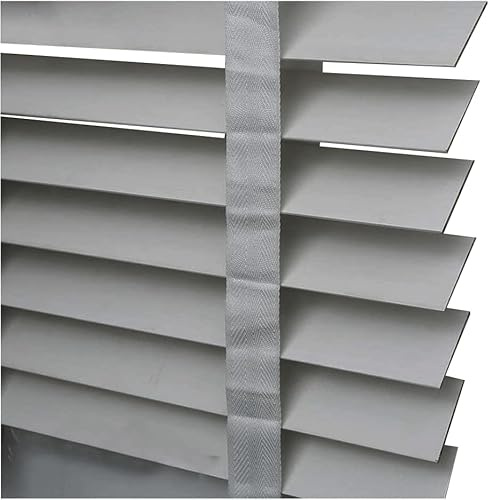 APEX FURNISHINGS Faux Wood Window Venetian Blinds-50mm Slats Grey Tape Trimmable Home Office Windows Blind (150cm x 150cm)