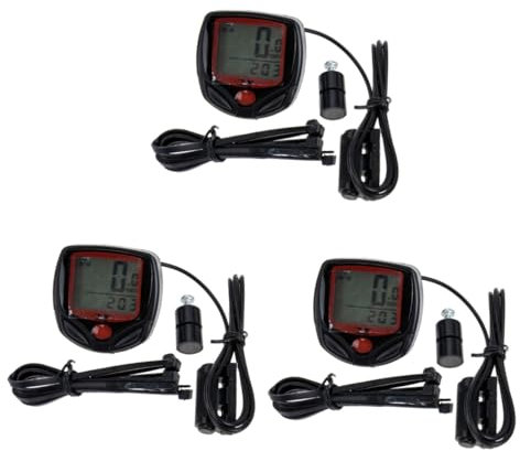 SUPVOX 3 Ensembles vélo Compteur de Vitesse vélo d'appartement podomètres vélo Tenue Cyclisme Equipement de Cyclisme Compteur de Vitesse Cycliste Portable Compteur de Vitesse en Plastique