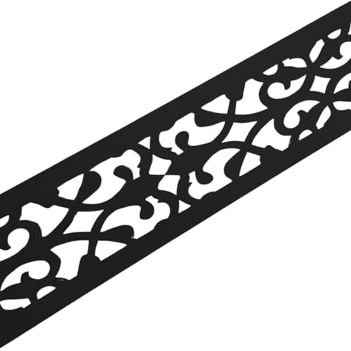 zaun|zu Premium dekor Orient | Sichtschutzstreifen mit Lasermuster für Doppelstabzaun | Sichtschutz | Polypropylen | Made in Germany | UV-Stabil | modernes Design | Höhe 19cm Schwarz 2,55m