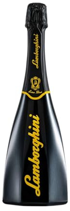 Lamborghini Ottagonale Extra Brut 0,75L, Yellow Label, Vino Spumante Secco, Metodo Charmat MADE IN ITALY (Ottagonale, Single + Box regalo)