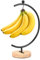 Banana Holder Stand Banana Hanger Stand Banana Tree Holder with Metal Hook Banana Hook Hanger Banana Rack for Kitchen Counter Banana Stand to Keep Bananas Fresh (Black)