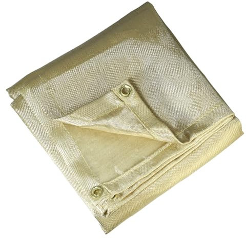 RIVERWELD Fiberglass Welding Blanket 1.8 m x 2.4 m 1022 °F High Temp Insulation Blanket, 1/3”(8mm) Thickened Fire Resistant Heat Resistant Fabric for Industrial Smoker Camping Grill
