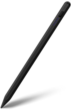DAORANGE Lápiz para iPad 2018-2025, Lápiz con Rechazo de Palma y Alta Precisión, Compatible con iPad Pro 11/12.9/13 M4, Air 6/5/4/3 Gen M2 & M3, A16 11/10/9/8/7/6 Gen, Mini 7/6 (Negro)