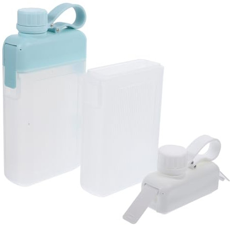 Cabilock 2stücke Flache Wasserflasche Tragbar Für Camping Outdoor Leicht Zu Reinigen Großes Fassungsvermögen Für Wasser Getränke Tee