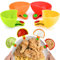 Pipihome Lot de 4 Pinces à Tremper, Support de Plaque de Bol à Pince à Trempette, Porte Sauce Assiette, Dip Clip Teller pour Sauce Tomate aux épices Sel Vinaigre Ketchup Chips