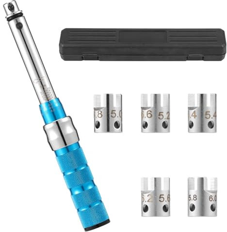 Chiave dinamometrica del raggio della moto chiave dinamometrica della ruota da 2 a 10 NM con scatola di immagazzinaggio, strumento di riparazione del serraggio del raggio da 5 a 6,8 mm per moto