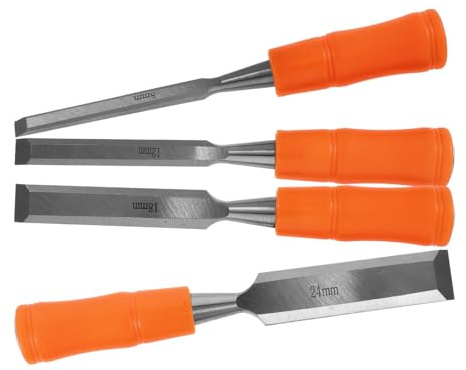 HOMSFOU 4 Piezas Cinceles De Carpintería Multifuncionales Para De Madera De Formones Mango De Madera De Manual Para Manualidades