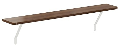 Loch & Skye Loby Radiator Shelf - OAK, 40cm - Wood Floating Shelves for Heat Dissipation - MDF Wooden No Drill Shelves with Brackets - Durable Floating Shelf Bracket - Over Radiator Shelf No Drilling
