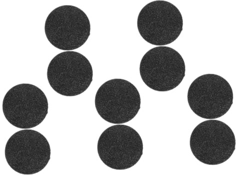 DINHEAROM 10 Limas Exfoliantes para Pedicura de Piedra Esmerilada Negra, Removedores de Callos y Células Muertas, Herramientas Redondas para Cuidado de Pies