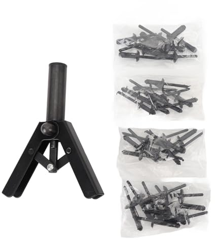 Klanata Single Handed Professional Rivet Tool Kit – Manual Hand Riveter Gun with 40 Plastic Rivets for Car Door Panels & Auto Trim