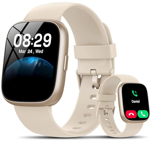 Smart Watch con Alexa integrato, touch screen HD da 1,8 pollici, fitness tracker con chiamate Bluetooth, orologio fitness con cardiofrequenzimetro/monitoraggio del sonno/oltre 120 sport, smartwatch