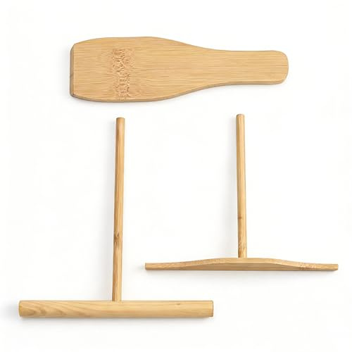 3pcs Esparcidor de Crepe Madera Natural