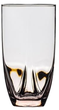 Elegante Vasos sin tallo con forma de diamante, vasos vidrio coloridos plomo for agua, leche, jugo, vino, whisky y cócteles Cristalería(Pink,Grande)