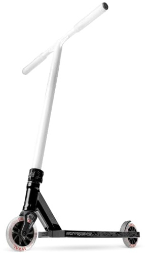 Pro Stunt Scooter für Kinder ab 10 Jahren – Freestyle Trick Komplett mit 5,5 Aluminiumdeck, 110mm Aluminiumkernrädern, hohem T-Lenker – Madd Gear Viral Extreme (Black Shadow)