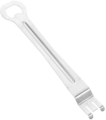 Lurrose Pince à Grille en Acier Inoxydable Multifonction pour Barbecue 1pc | Ouvre-bouteille Intégré, Format Portable et Peu Encombrant, pour Grilles de Charbon en Extérieur
