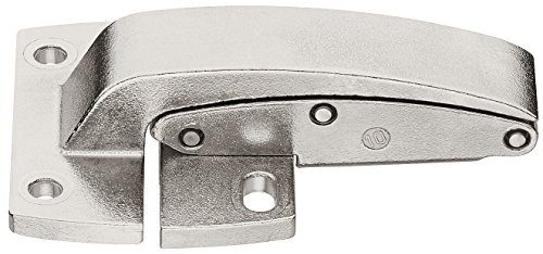 GedoTec® Charnière rabattable à visser, charnière centrale pour ferrures à rabat Senso, bande centrale pour clapets en bois et aluminium, en acier nickelé, ferrures pour meubles