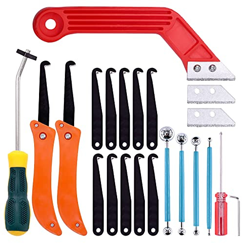 Mardatt Grout Remover Kit - 22 Pcs Includes Grout Saw, Screwdriver, Dotting Tools, Caulking Tools & Grout Cleaner
