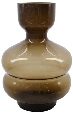 House Doctor Organi Glasvase (Farbe: Amber) Blumenvase - Größe: h: 35 cm, Dia: 24 cm