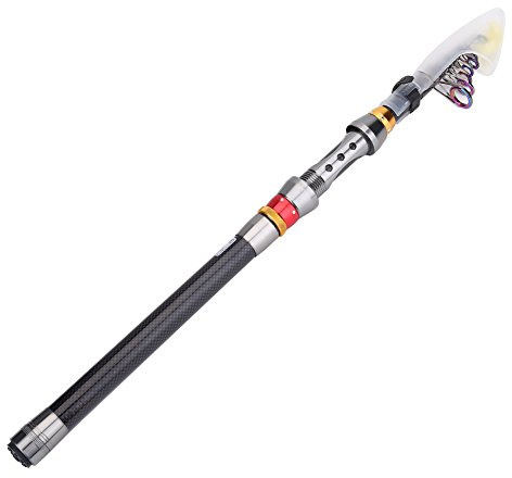 Cocoarm Teleskop-Angelrute Tragbare Carbon Superleichte Pistolengriff Angelrute Bass 2,1/2,7/3,0/3,6 m Teleskopangel für Salzwasser Süßwasser