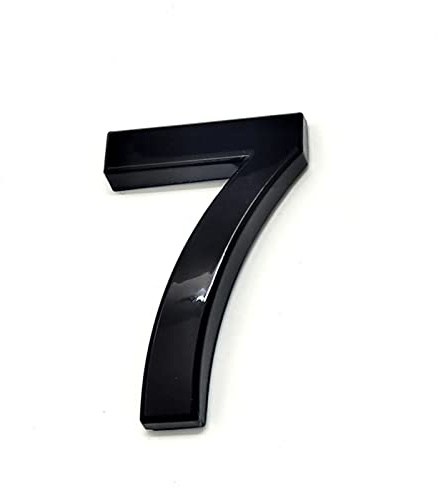 Selbstklebende 3D-Hausnummern-Aufkleber, 5 cm, schwarz, ABS-Kunststoff, Türnummer, Zimmer, 0-9 Ziffern, für Hotel, Wohnung, Zuhause, Briefkasten, Mülleimer, Außenbereich, Straßenschild, Hof